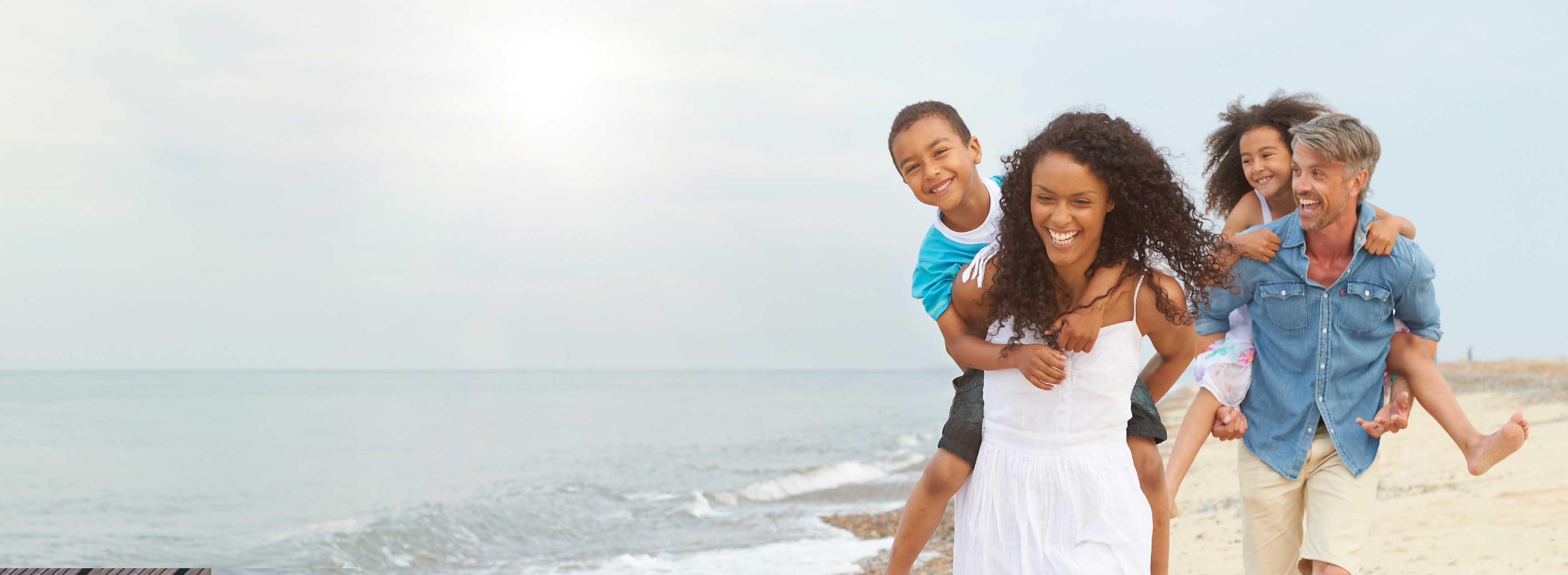 Happy family at beach