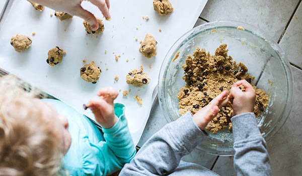 Children baking