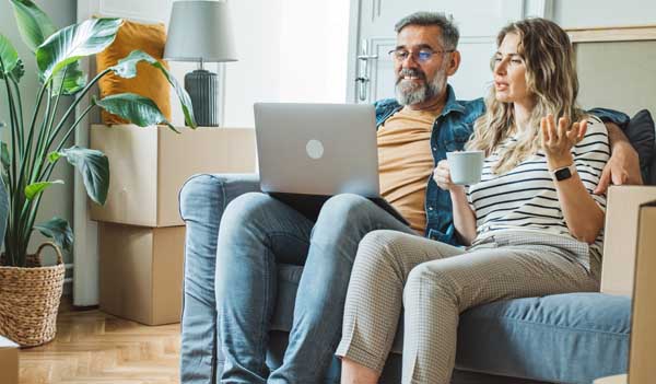 Couple on laptop