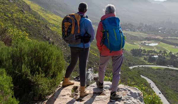 Couple on a hike 