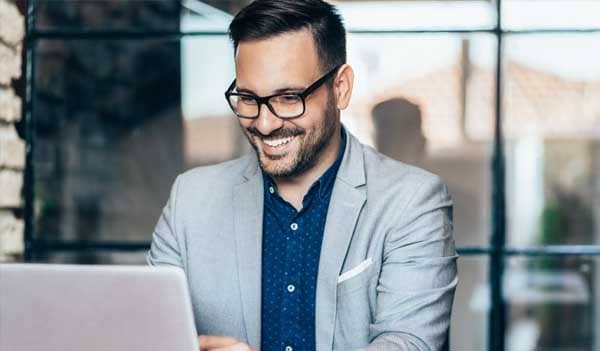 man on laptop