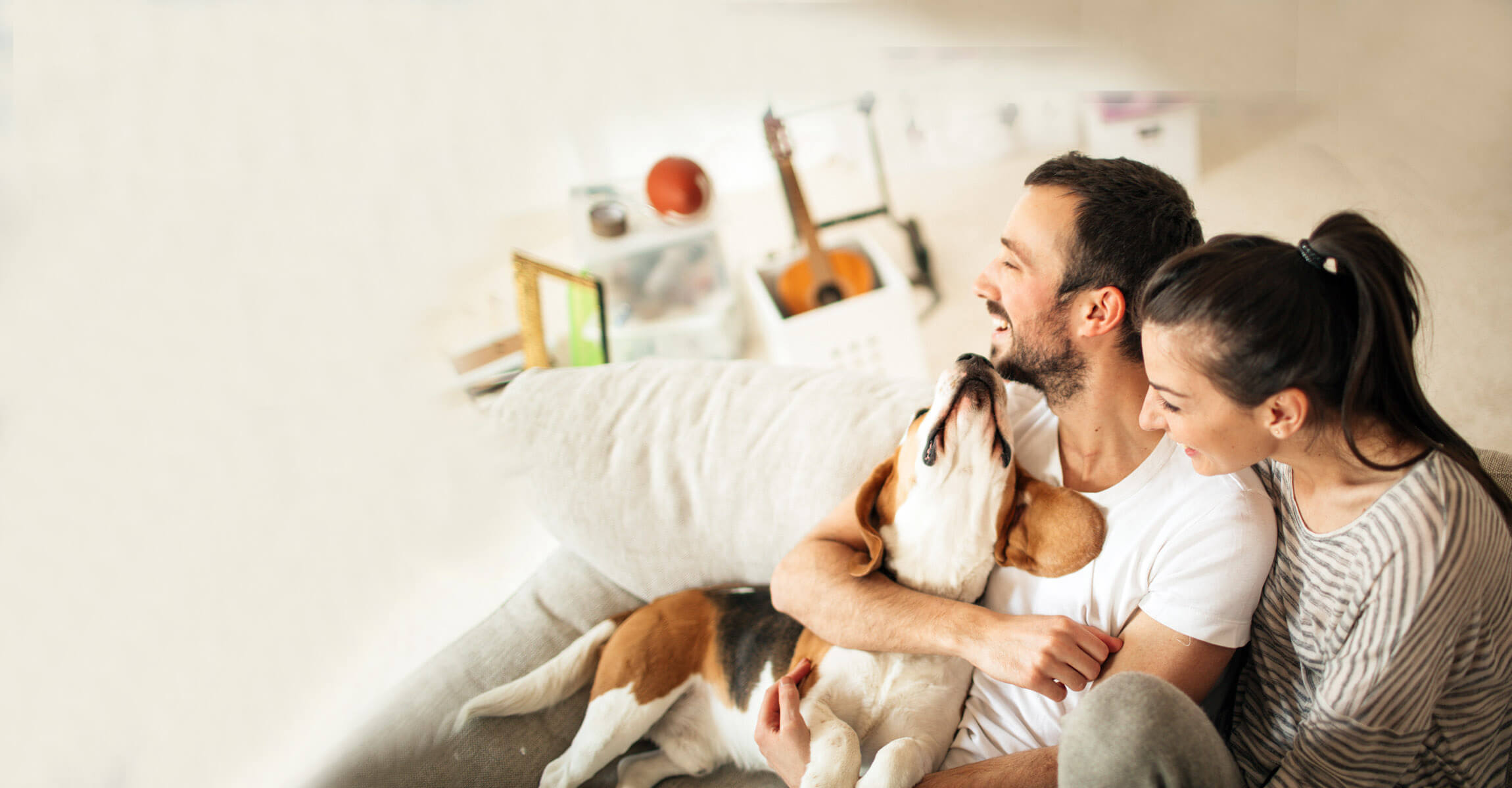 Couple with dog